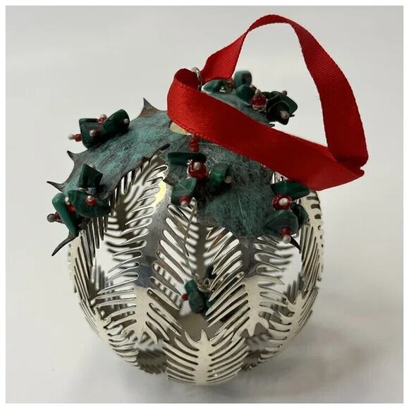 Emilia Castillo Stamped Christmas Tree Ornament Silver 925 Mexico TO-85 VINTAGE - Picture 12 of 13